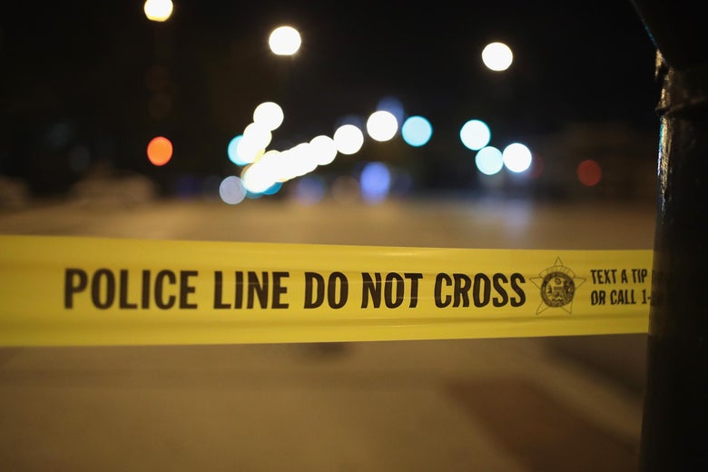 Chicago police cordon off an area as part of an investigation on September 19, 2018 in Chicago, Illinois.
